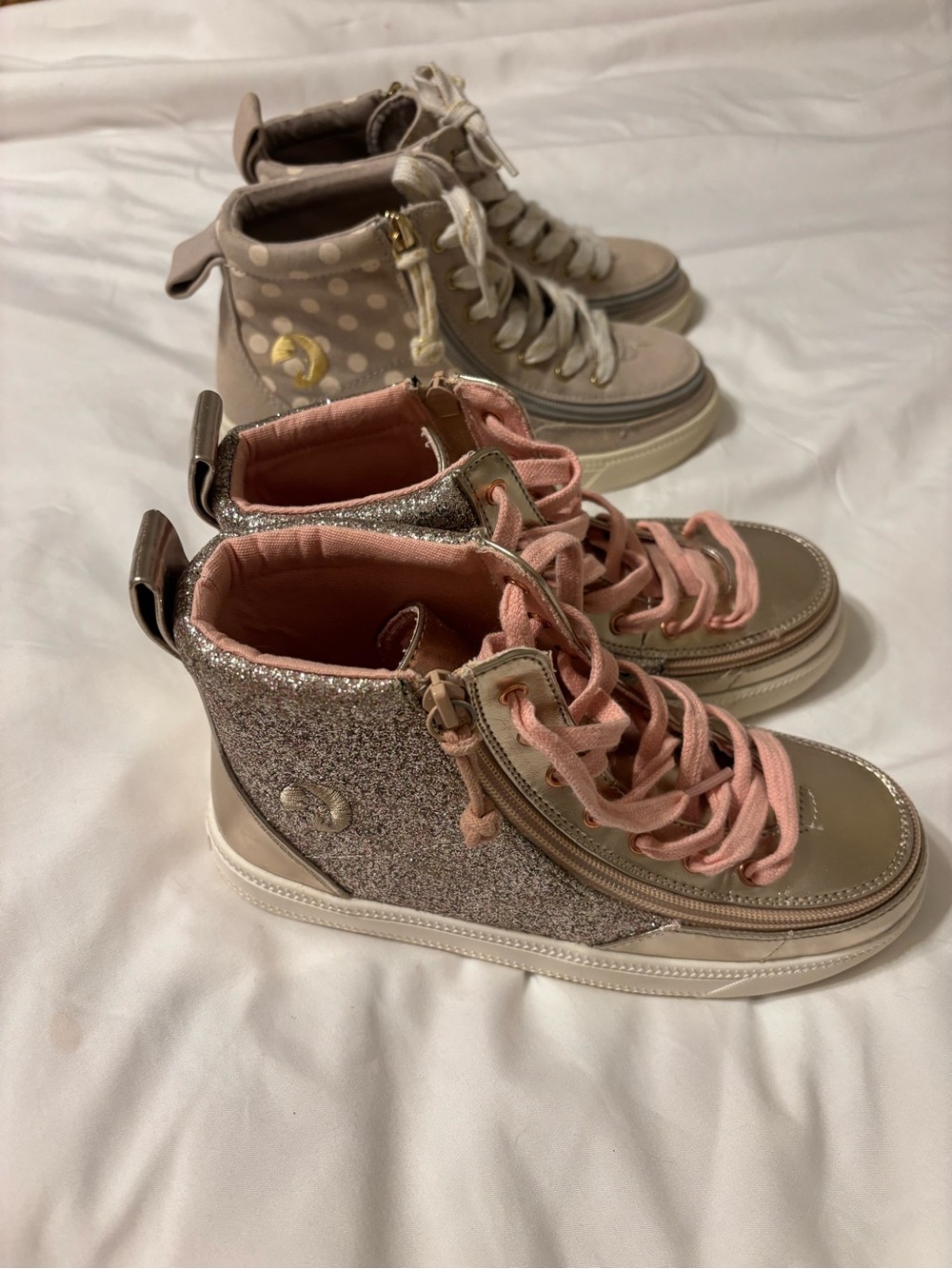 BILLY Footwear Kids Size 3 Classic Lace High Sneakers 2 Pair Lot